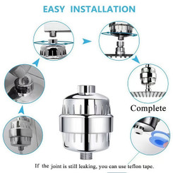 NEW 2607 15-Layer Filter Shower Head, 5-Mode High-Pressure Handheld Water-Saving Showerhead J199
