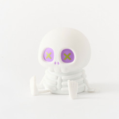 NEW 2607  Cute Skeleton Silicone Touch Night Light Rechargeable Halloween Decor Lamp  Y191
