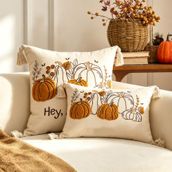 NEW 2607 2PCS Autumn Pumpkin Throw Pillow Covers B229