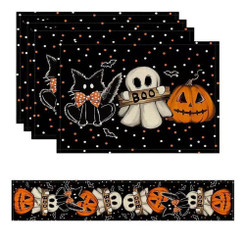 NEW 2607 5PCS Halloween Printed Tablecloth Set B230