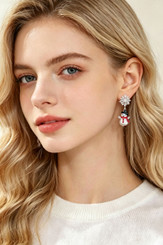 NEW 2607 Lumea Christmas Snowman Pendant Earrings B234