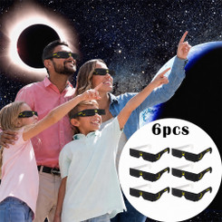 NEW 2608 6 Pack Solar Eclipse Glasses ISO 12312-2:2015 Certified Safe Solar Viewing Glasses B241