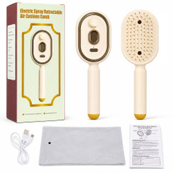 NEW 2608 Electric Spray Air Cushion Massage Hair Brush – Detangling, Anti-Static Mist Comb with Scalp Massage & Self-Cleaning Design B242