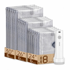 NEW 2608 18 Pack Vacuum Storage Bags for Travel, Clothes & Bedding – Space Saving Compression Bags with Reinforced Zip B244