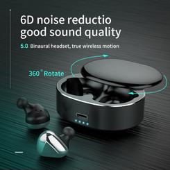 HORNOR T50 6D Bluetooth5.0 Earbuds with 360 rotate charging case