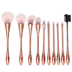 Rose Gold Professional makeup brush set 10pcs
