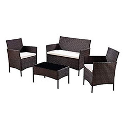 4 Piece Rattan Outdoor Furniture 