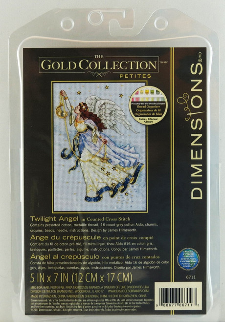 Shop here now for Twilight Angel Gold Collection Petite Dimensions Cross Stitch Kit