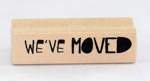 Shop now for this cute We've Moved Wood Mounted Rubber Stamp Inkadinkado