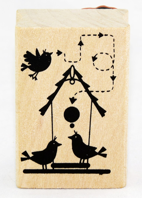 Shop here now for Wood Mounted Rubber Craft Stamp Little Birdhouse