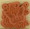 Shop now for Summer and Spring Wood Mounted Stamp Delta Plaid Butterfly