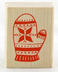 Shop now for this Winter Mitten Wood Mounted Rubber Stamp