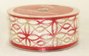 Click to buy this Red Gold Sparkle Ovioid on White 2.5 inches Wide Wired Ribbon 50 yards
