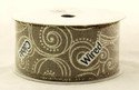Shop here now for Gold Sparkle Comet Swirl on Brown Burlap Wide Wired Ribbon 25 yards