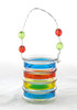 Click here to buy Small Striped Glass Hanging Tea Light Candle Holder