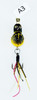 Click here to buy Handmade Fly Fishing Lures Yellow Black Triple Hook