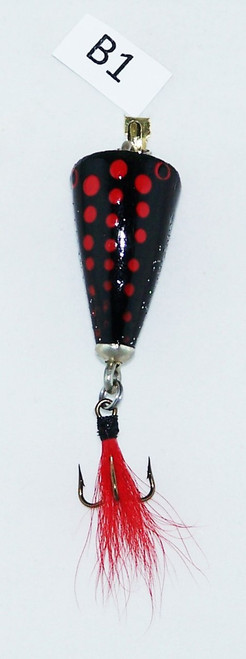 Click here to buy this Handmade Red Black Triple Hook Fly Fishing Lure