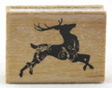 Shop for Dancing Reindeer Wood Mounted Rubber Stamp now!