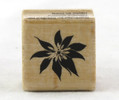 Small Poinsettia Wood Mounted Rubber Stamp Hot Fudge Studios