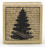 Christmas Tree Wood Mounted Rubber Stamp Hot Fudge Studios