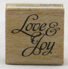 Love and Joy Wood Mounted Rubber Stamp Hot Fudge Studios
