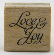 Love and Joy Wood Mounted Rubber Stamp Hot Fudge Studios