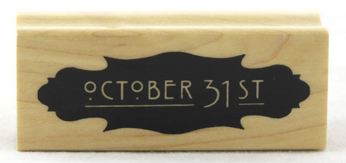 October 31st Wood Mounted Rubber Stamp Inkadinkado