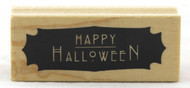 Shop now for Happy Halloween Wood Mounted Rubber Stamp Inkadinkado