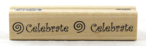 Shop here now for Celebrate Wood Mounted Rubber Stamp Penny Black