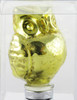 Owl LED Distressed Gold Glass and Metal Bottle Topper