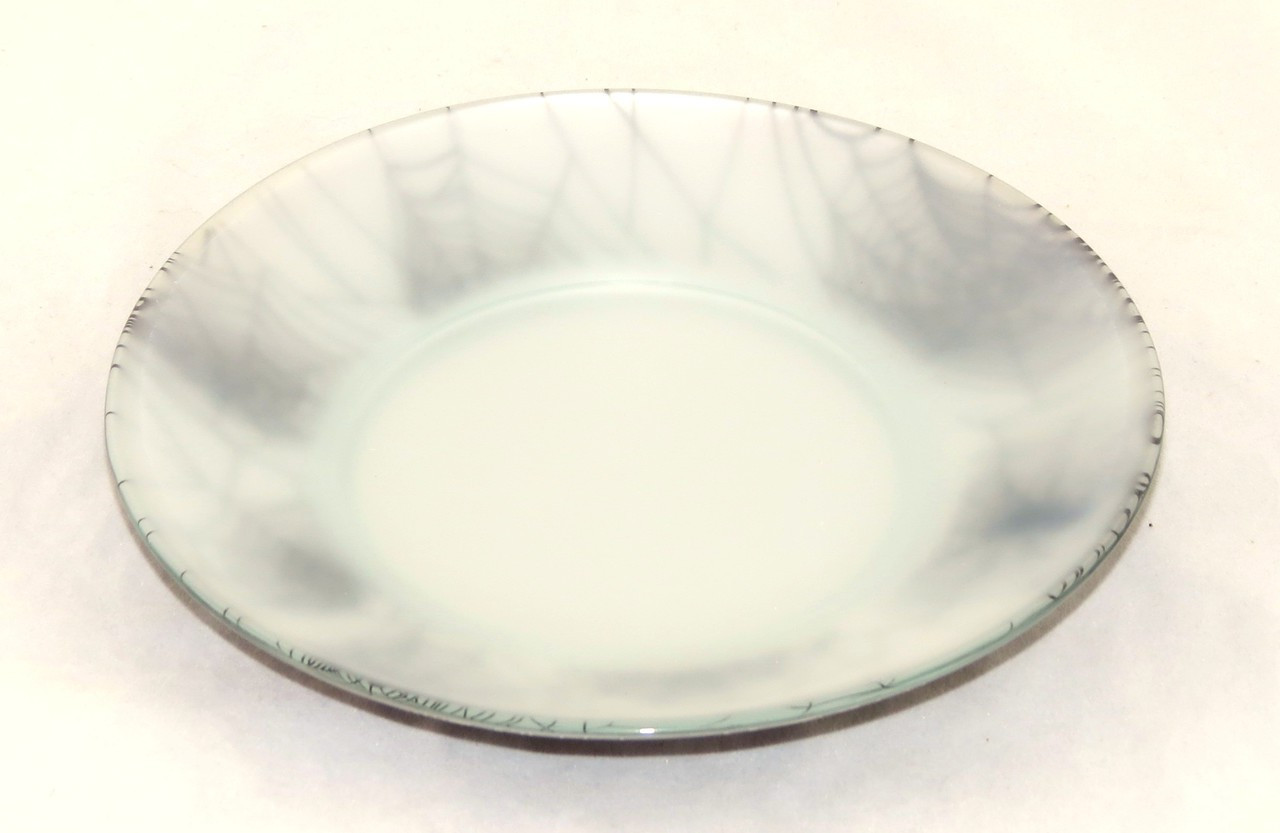 glass candle plate