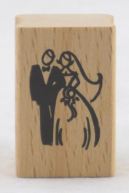 Wedding Couple Wood Mounted Rubber Stamp Stampendous