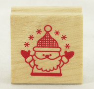 Santa Claus Wood Mounted Rubber Stamp Inkadinkado