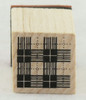 Plaid Pattern Wood Mounted Rubber Stamp Inkadinkado