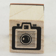 Box Camera Wood Mounted Rubber Stamp Inkadinkado