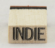 Indie Wood Mounted Rubber Stamp Inkadinkado