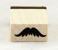 Bushy Mustache Wood Mounted Rubber Stamp Inkadinkado