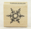 Snowflake Hexagram Wood Mounted Rubber Stamp Inkadinkado