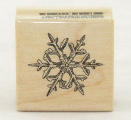 Thin Snowflake Wood Mounted Rubber Stamp Inkadinkado