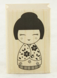 Japanese Doll #2 Wood Mounted Rubber Stamp Hero Arts