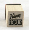 Happy Hour Wood Mounted Rubber Stamp Inkadinkado
