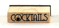 Cocktails Wood Mounted Rubber Stamp Inkadinkado