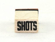 Shots Wood Mounted Rubber Stamp Inkadinkado