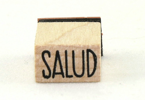 Salud Wood Mounted Rubber Stamp Inkadinkado