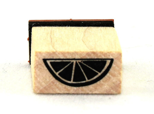 Fruit Wedge Wood Mounted Rubber Stamp Inkadinkado