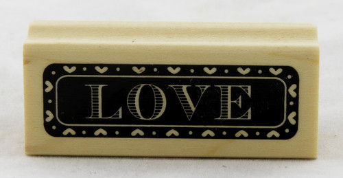 Love Wood Mounted Rubber Stamp Inkadinkado