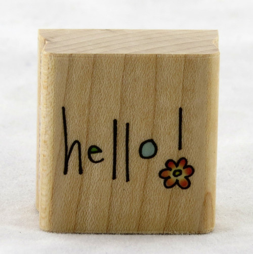 Hello Doodle Wood Mounted Rubber Stamp Penny Black