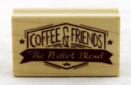 Coffee & Friends Wood Mounted Rubber Stamp Inkadinkado