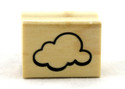 Cloud Wood Mounted Rubber Stamp Inkadinkado