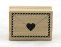Envelope & Heart Wood Mounted Rubber Stamp Martha Stewart